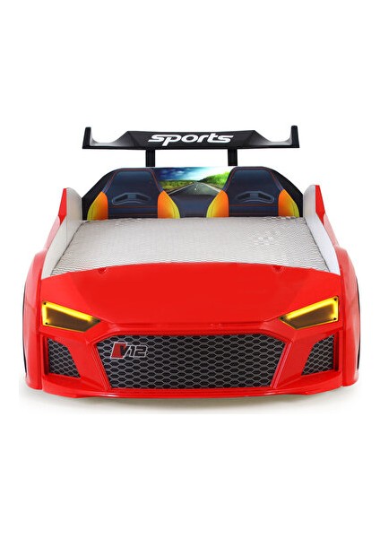 Kırmızı Arabalı Yatak V12 Audi Işıklı Full Plastik fiyatları
