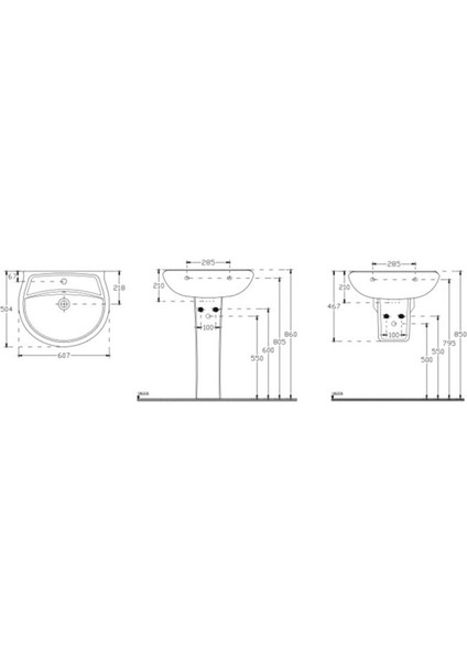 Eti 61 cm Lavabo ve Tam Ayak fiyatları