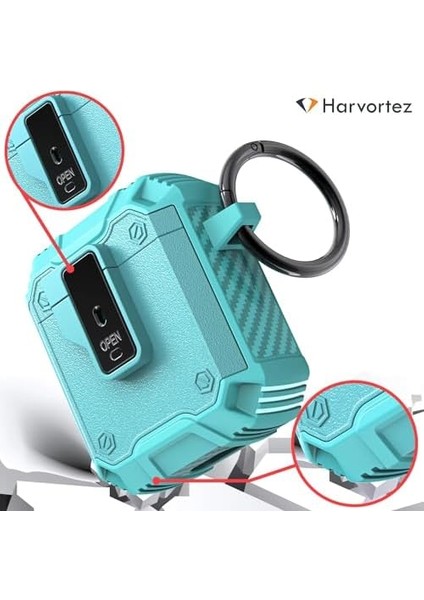Airpods 3. Nesil ile Uyumlu Kılıf, Aç-Kapa Tuşu ile Düştüğünde Kapak Açılmaz, Yüksek Korum, Karbon Detaylar, Rahat Kullanım, Tuş ve Delikler Birebir Uyum, Premium Cover (Siyah) modelleri