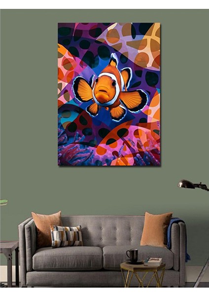 Kanvas Tablo Palyaço Balığı 50X70 cm modelleri