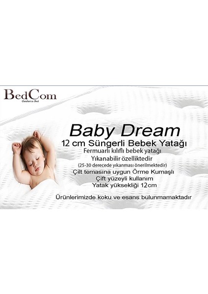 Nano Bebek Yatağı 70X130 Kılıflı 12CM Süngerli Yatak Park Yatak Oyun Parkı fiyatları