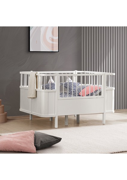 Mdf Beşik, Siesta Büyüyen Beşik 90X130 - Beyaz