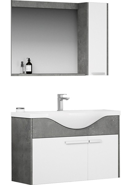 Life Banyo Dolabı Retro Gümüş 80 cm