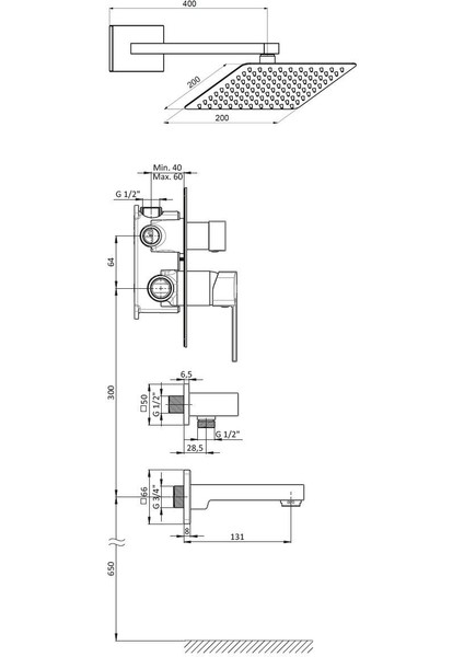Tam Ankastre Duş Seti Pedra 3 Yönlü fiyatları