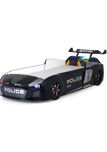 Polis Arabalı Yatak V12 Audi Işıklı Full Plastik