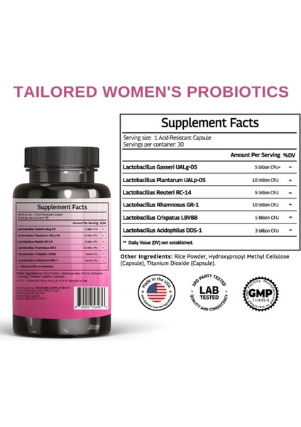 Vınatura Lactobacillus Rhamnosus, Reuteri, Gasseri, Plantarum, Crispatus, Acidophilus Probiotics - 38 Billion Cfu Women Probiotic 30 Capsul fiyatları