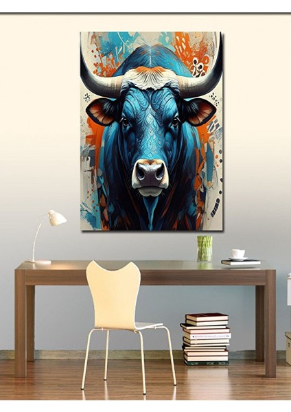 Kanvas Tablo Öfkeli Boğa 70X100 cm fiyatları