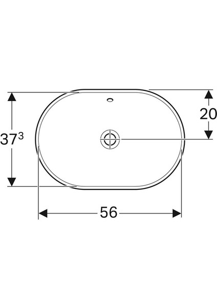 Variform Tezgah Üstü Lavabo Eliptik 60 cm