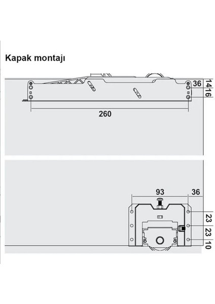 Sürgülü Kapak Frenli Mekanizme Sistemi 200 cm Göre modelleri