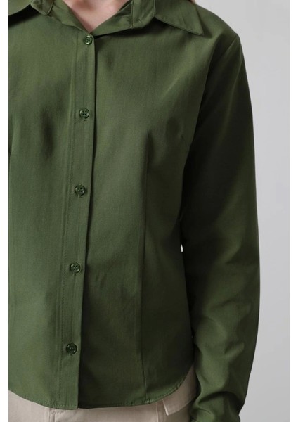 Basic Gömlek - Koyu Haki fırsatları