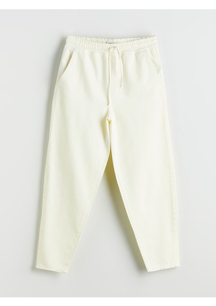 Yeni Sezon Beli Lastikli Balloon Fit Kadin Jean Pantolon - S5JF64Z8 indirimleri