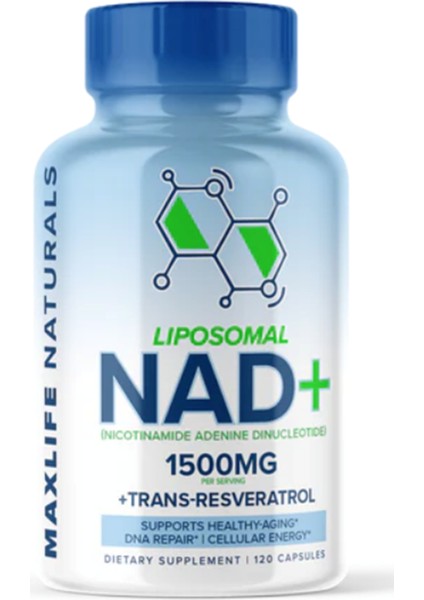 Liposomal Nad+ Trans-Resveratrol 1500 mg - 120 Capsules