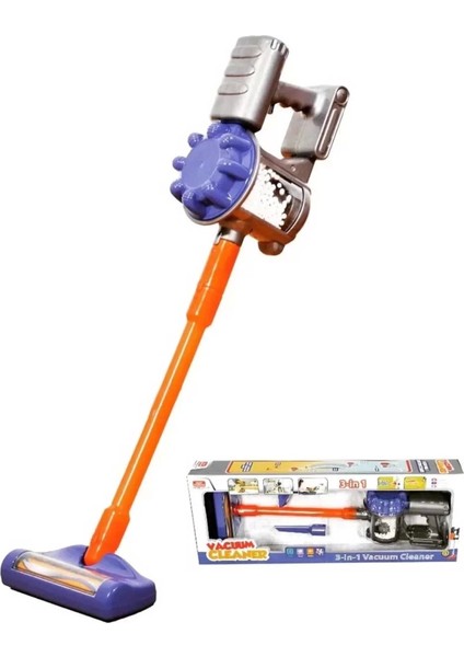 Vacuum Cleaner Pilli Kablosuz Oyuncak Dikey Standlı Elektrik Süpürgesi