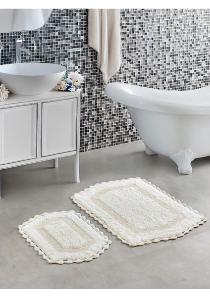 2'li Takım - Özel Dokuma -El Örgüsü - Banyo Paspası - Premium Pamuk - 60X90 + 40X60 fiyatları