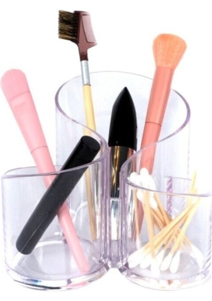 3 Gözlü Beyaz Makyaj ve Takı Organizer, Şık ve Kullanışlı Tasarım