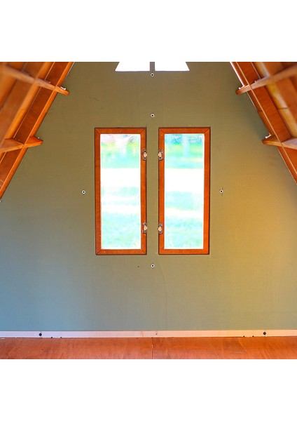 Ahşap Üçgen Çocuk Oyun Evi Aframe Playhouse
