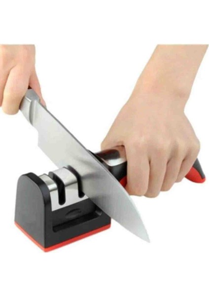 3 Aşamalı Profesyonel Elmas Seramik Tungsten Bıçak Bileme Aleti | Taşınabilir & Ergonomik Yapı