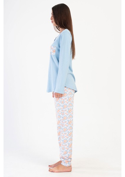 Kadın Interlok Uzun Kol Pijama Takım , 404141 modelleri
