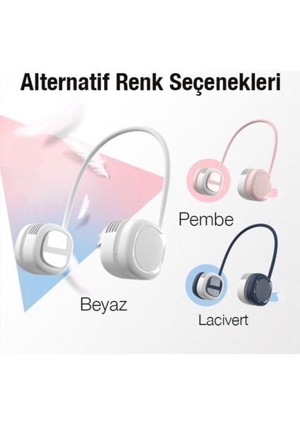 Taşınabilir Mini Boyun Fanı, Şarjlı, Hafif, Serinleten, Beyaz Renk fiyatları
