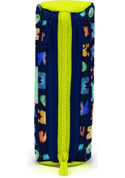Coral High Kids Lacivert Neon Sarı Monster Desenli Üç Bölmeli Kalem Çantası 22026 fırsatları