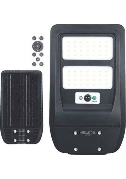 Hs 3864 200 W Hareket Sensörlü Kumandalı Solar Sokak Lambası Beyaz Işık
