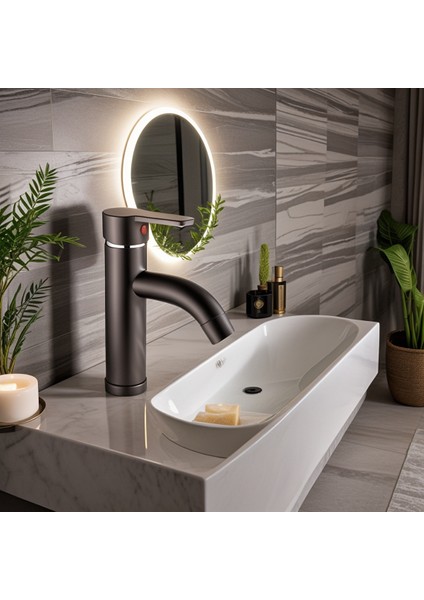 Antrasit Gri Mix Lavabo Bataryası F2 Model 21 cm