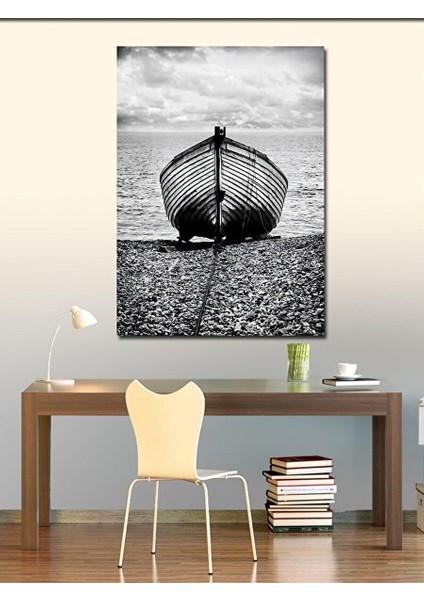 Kanvas Tablo Kıyıdaki Tekne 70X100 cm modelleri