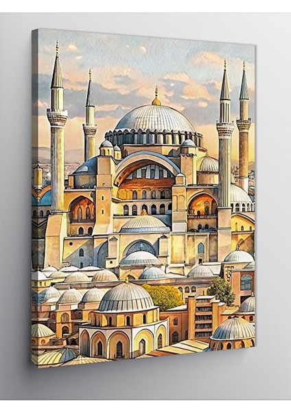 Kanvas Tablo Yağlı Boya Sultanahmet Camii 70X100 cm