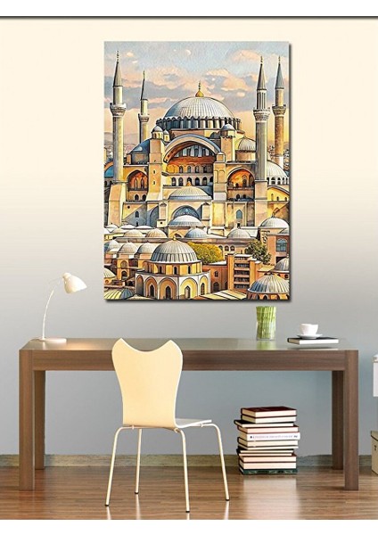 Kanvas Tablo Yağlı Boya Sultanahmet Camii 70X100 cm modelleri
