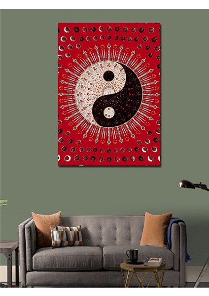 Kanvas Tablo Denge Ying Yang Sembolü 50X70 cm