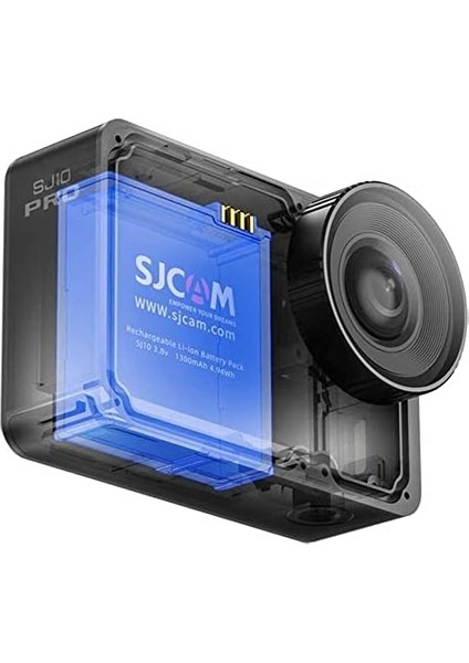 SJ10 Pro Dual Screen 20MP 5ghz Wifi 4K60 UHD 154° Geniş Açı 2.33' Çift Ekranlı 240FPS Ağır Çekim Kılıfsız 5m Dalış 6-Eksenli Jiroskop H.265 1300MAH Ultra Geniş Batarya Aksiyon Kamerası Siyah