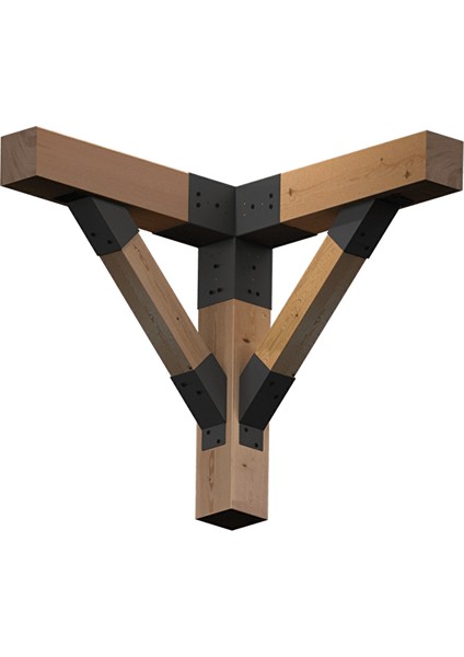 4 x 14 Ahşap Kirişler Için 45FLEX Pergola Payanda Destek Braketi 4 Parça