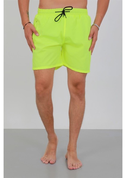 Akbeniz Erkek Fermuarlı Cepli Deniz Şortu Neon Yeşil fırsatları