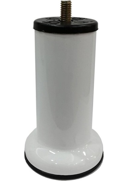 Mobilya Baza Ayağı 12 cm Beyaz 3/8" Kalın Diş