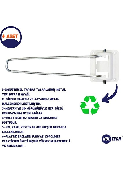 Katlanır Yer Sofrası Leptop Masa Ayağı 4 Adet Metal Özel Üretim 22 cm Ayak fiyatları
