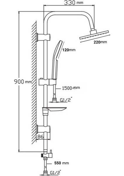 Tempera Round Duş Sistemi N2921902 modelleri