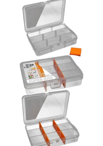 Turuncu Balıkçı Malzeme Kutusu, 10X14 Cm, 2'li Set fiyatları