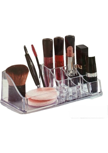 Kahverengi Piramit Kozmetik Ürün Düzenleyici, Şık ve Pratik Saklama Çözümü