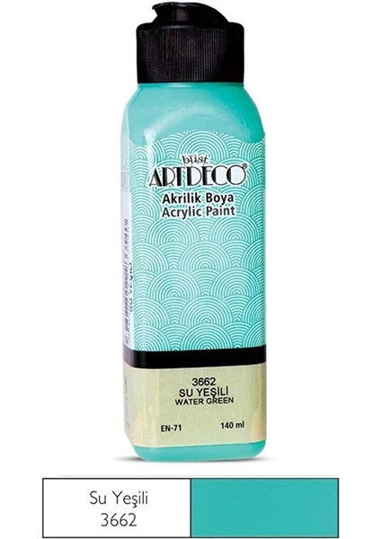 Akrilik Boya 140 ml Renk Seçmeli Canlı ve Pastel Su Yeşili