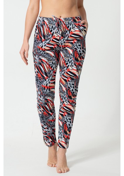 Pamuklu Kadın Büyük Beden Tek Alt Pijama , 112009