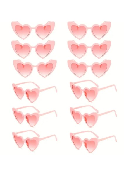 Pembe Kalpli Gözlük Kalpli Parti Gözlüğü 1 Adet