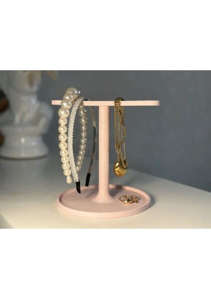 Şık Ince Mücevher Tutucu, Zarif ve Kullanışlı Takı Standı, Pembe Renk fiyatları