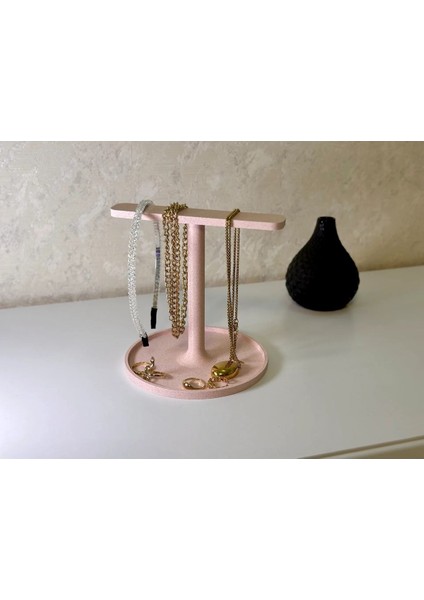Şık Ince Mücevher Tutucu, Zarif ve Kullanışlı Takı Standı, Pembe Renk modelleri