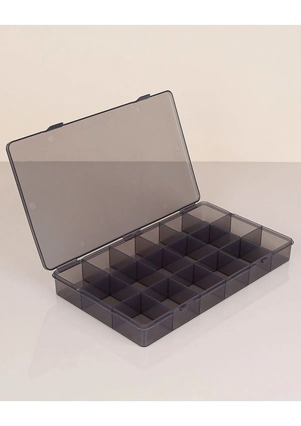 Gri 18 Bölmeli Takı Organizeri, Kolye, Boncuk, Küpe ve Bileklik Saklama Kutusu fiyatları