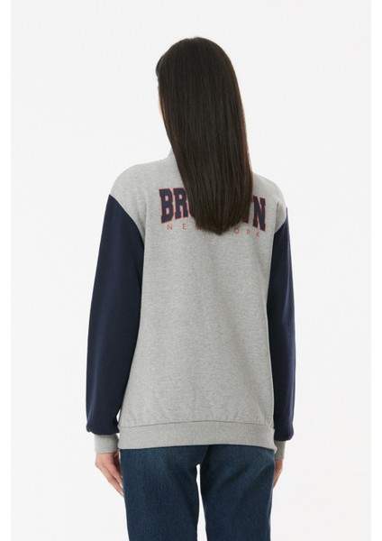Brooklyn Baskılı Çıtçıtlı Kolej Ceket