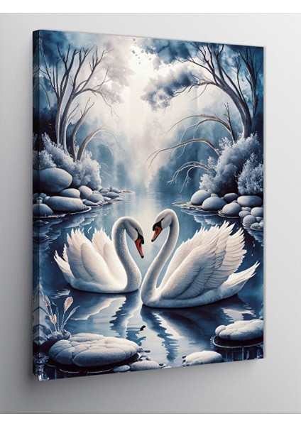 Kanvas Tablo Sevimli Leylekler 70X100 cm