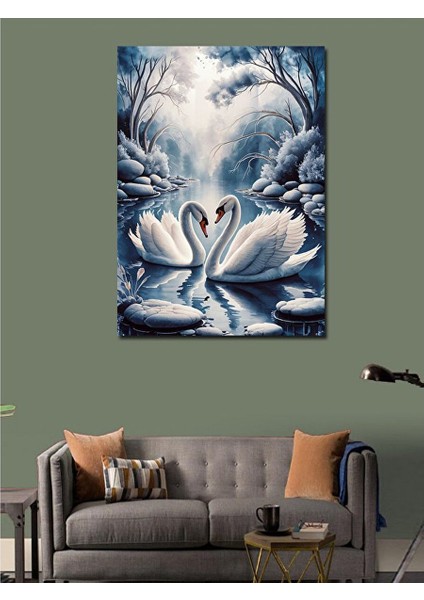 Kanvas Tablo Sevimli Leylekler 70X100 cm modelleri