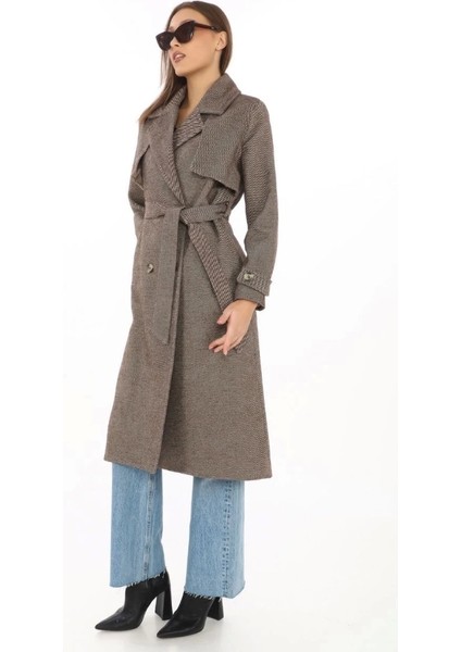 Balık Sırtı Kaşmir Uzun Kaşe Kaban - Vizon fiyatları