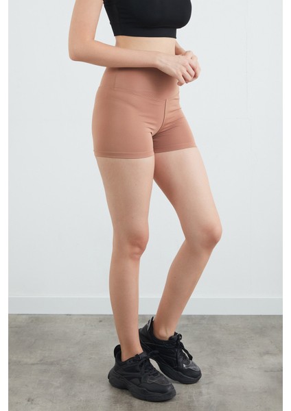 Active Yazı Baskılı Dalgıç Kumaş Biker Tayt fırsatları