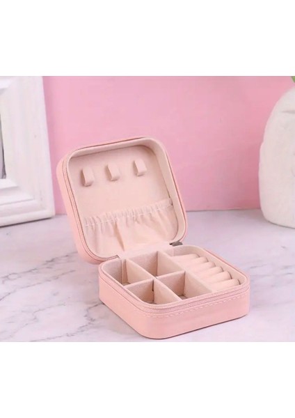 Şık ve Kullanışlı Takı Saklama Kutusu, Pembe Mücevher ve Makyaj Organizeri